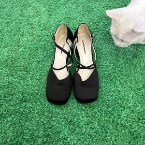 Unlisted 90's Women's Black Satin Mary Jane Court Shoes